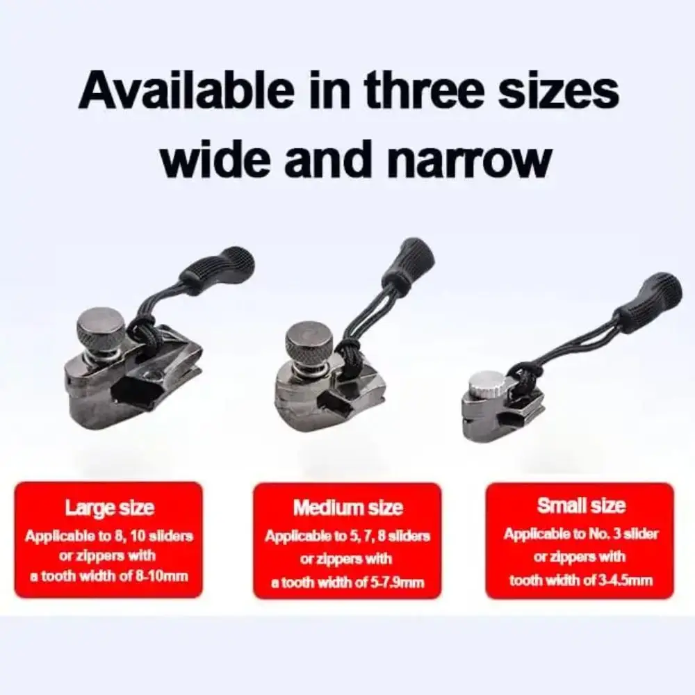 3 Different Size Zipper Repair Kit Replacement Bad Buckle Universal Zipper Head Instant Fix Sewing Tools Suitcase Head
