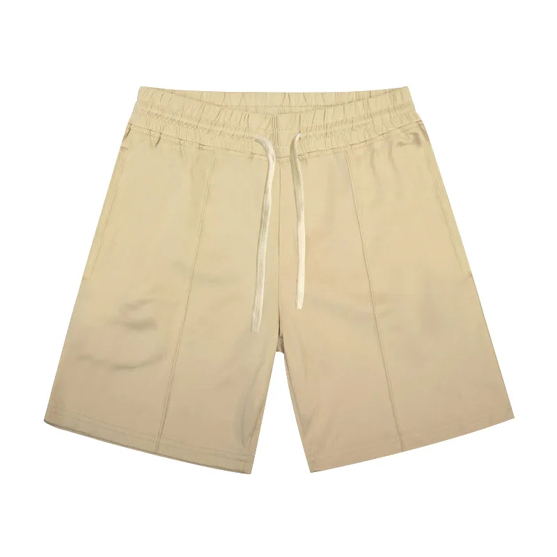 Summer Elegant Fashion Harajuku Slim Fit Ropa Hombre Loose Casual All Match Sports Shorts Solid Pockets Straight Cylinder Shorts