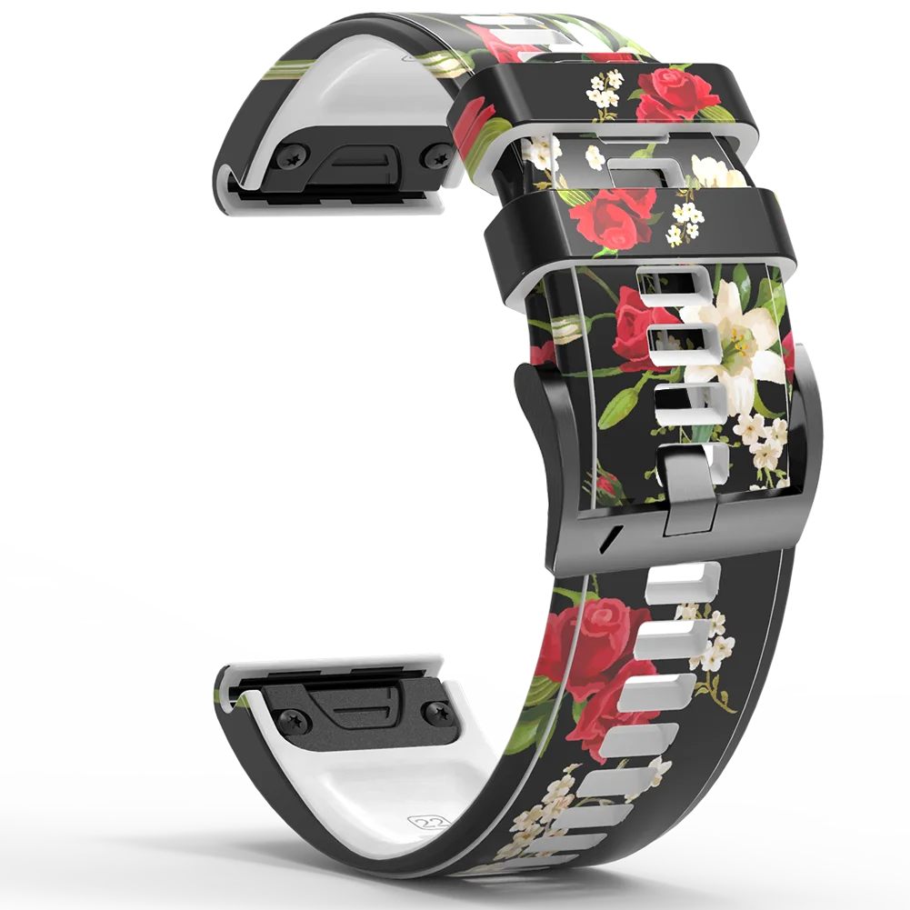 Silicone Sports Watchband with Unique Print Design
