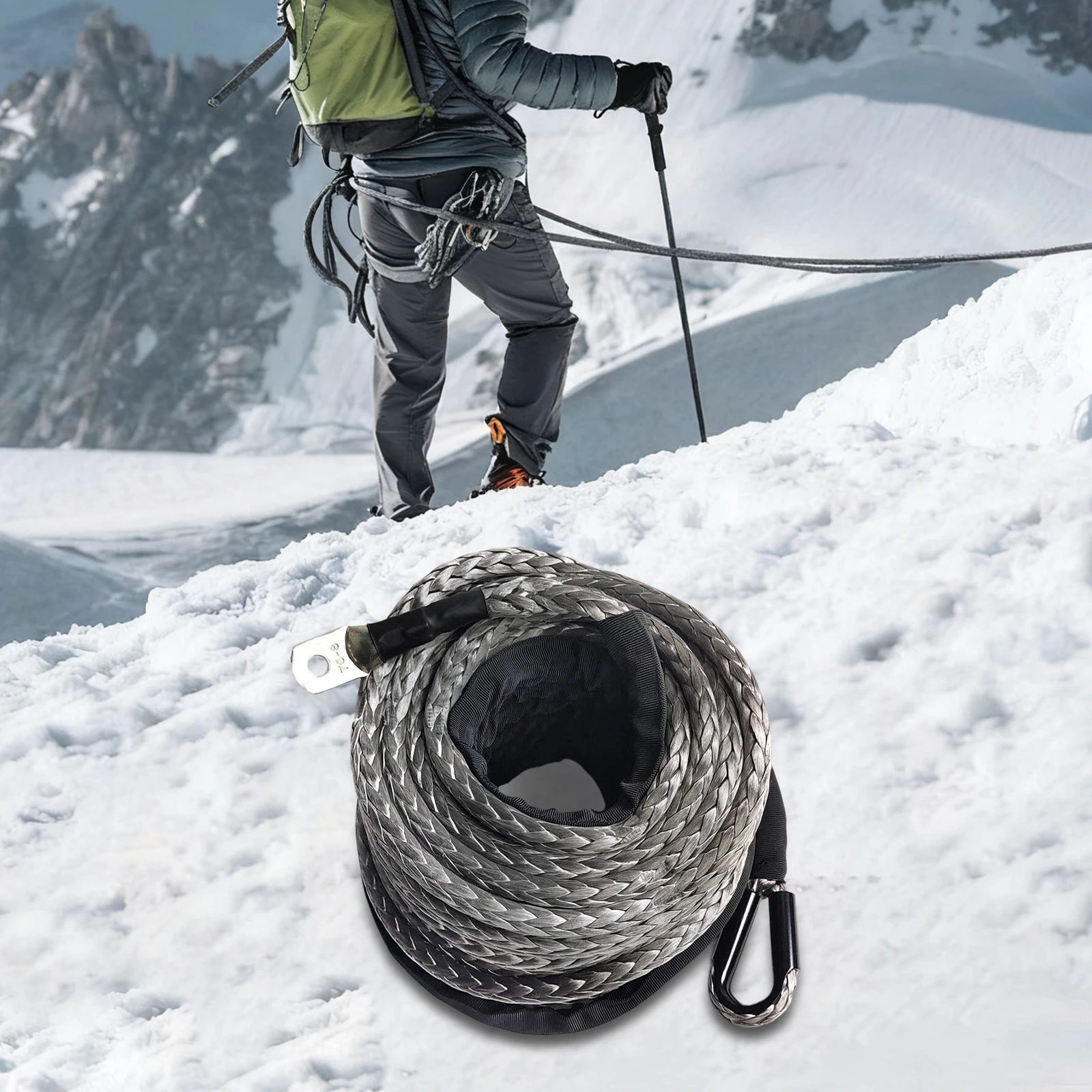 30m Windenseil 10,5T Windenverlängerungskabel Windenseil UHMW-PE 12 Stränge für Tägliches Heben Geländerechtung Outdoor-Werbung – Detail 4