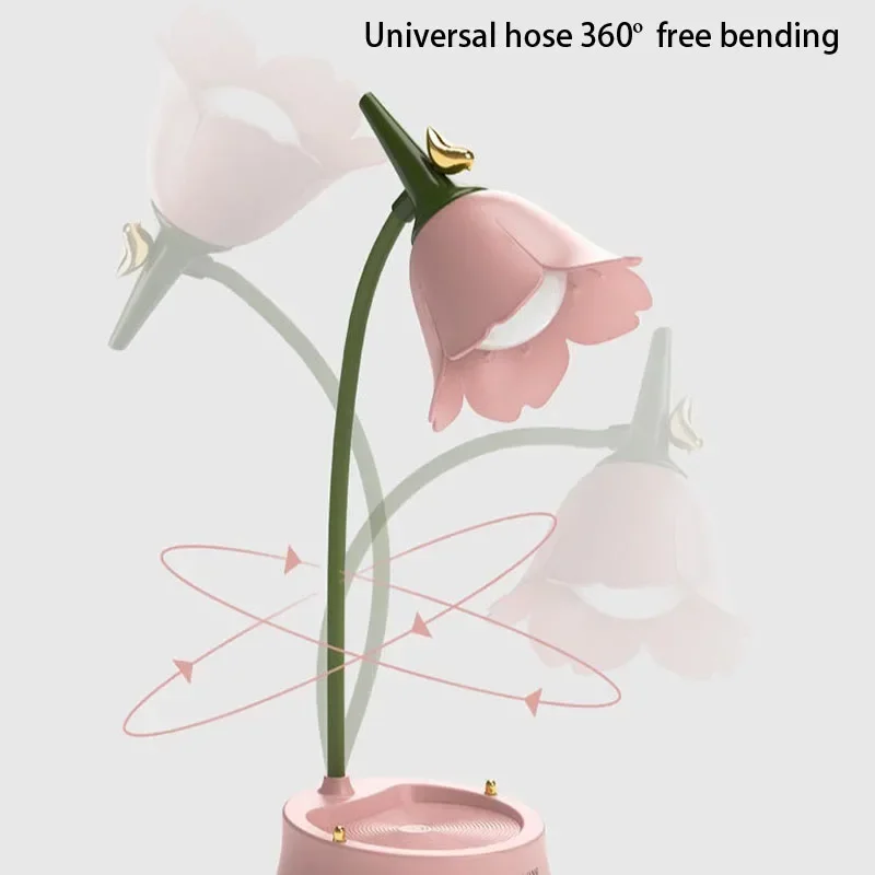 

Student Bedroom Room Lighting Flower LED Desk Lamp Touch Reading Lamp Eye Protection Multi-function Lamp Table Light