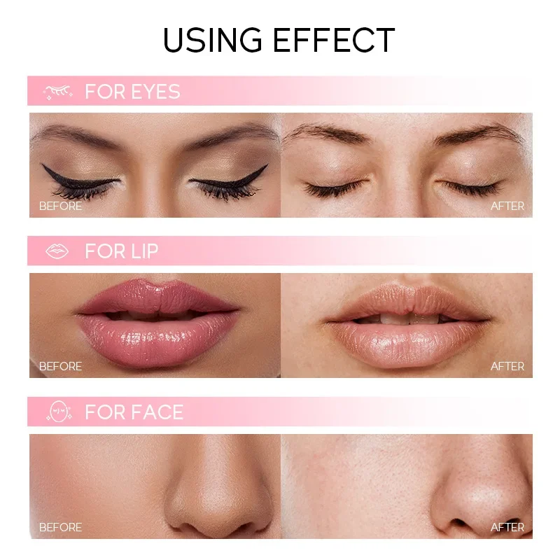LAIKOU Portable Makeup Remover lashes Cleansing Liquid Water Lip Eye Gentle Care Make-Up Travel Skin Remover Face Skincare 100ml 5
