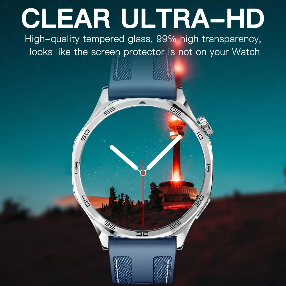 5-Pack Tempered Glass Screen Protector for Smartwatches - Enhanced Durability and Clarity