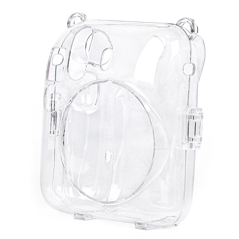 Shiny Crystal Camera Case 1Pc For Fujifilm Instax Mini 12 Transparent Glitter Cover Bag With Strap