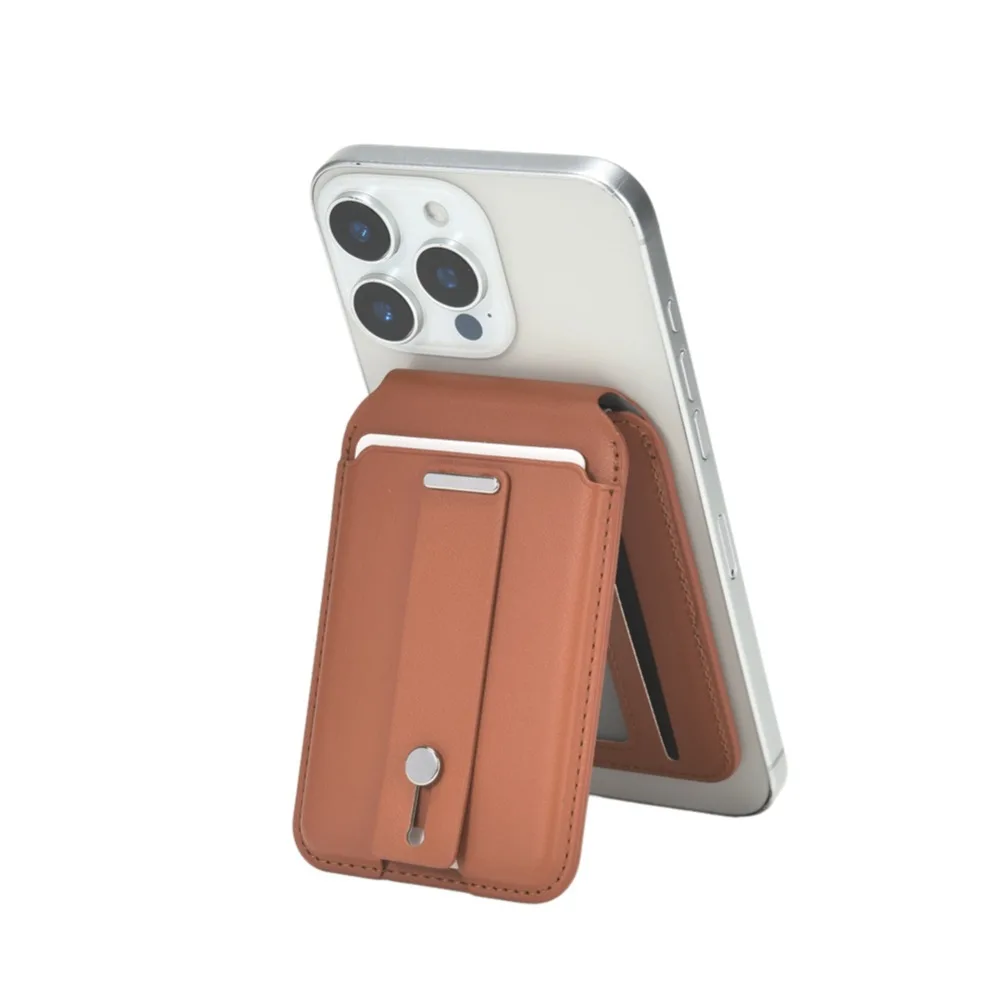Premium Magnetic Leather Wallet with Anti-Lost Tracking and Kickstand Functionality