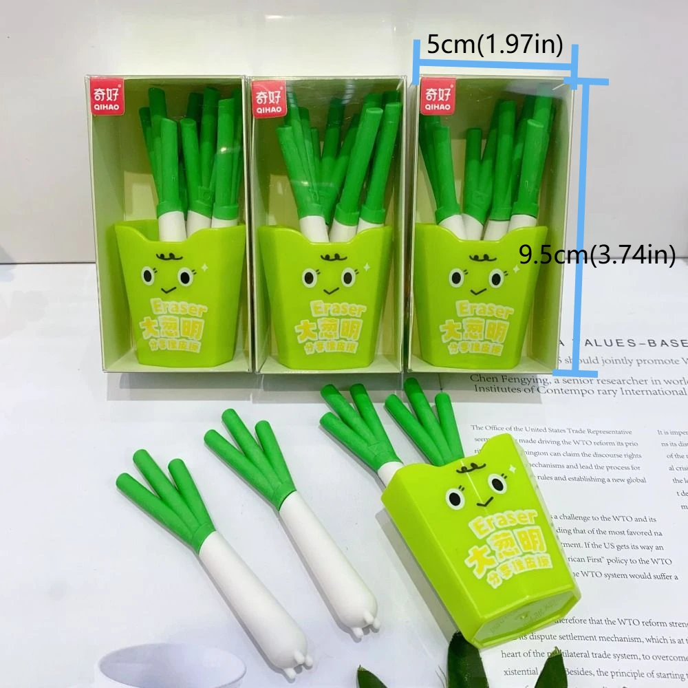 Scallion 초콜릿 재미있는 음식 지우개, 재미있는 시뮬레이션 음식 지우개, 프렌치 프라이, 미적 닦는 연필 고무