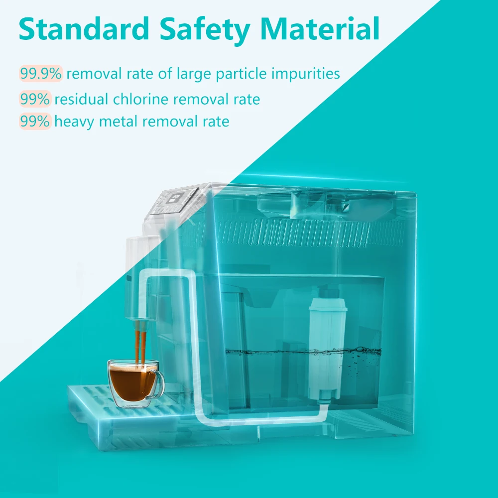 Filter displayed next to brewing system components