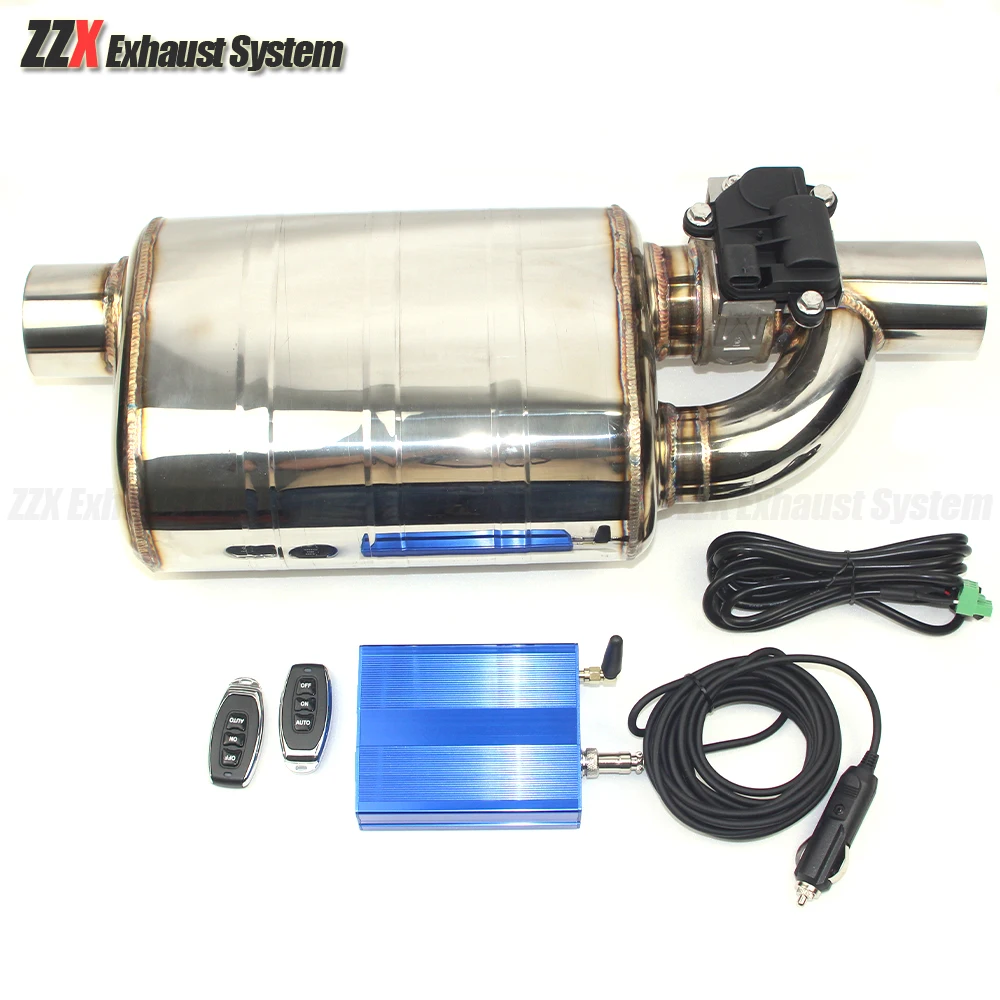 Car 304 stainless steel exhaust pipe Sports muffler Electric control valve Welding universal Diameter 63mm e92 exhaust pipe muffler exhaust control valve exhaust pipe valve
