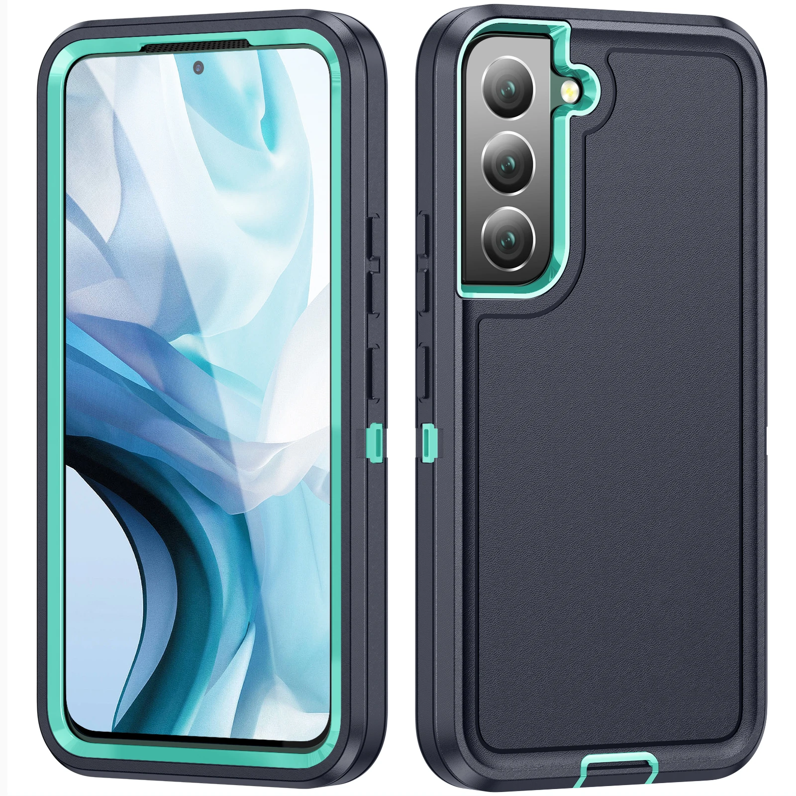 3-in-1 Hybrid Armor Shockproof Protective Case - Heavy Duty Rugged Cover