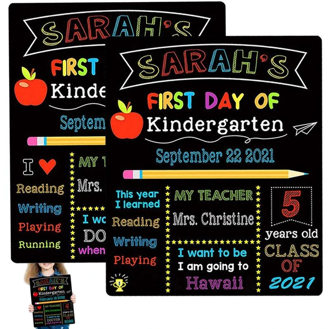 First Day School Chalkboard Reusable