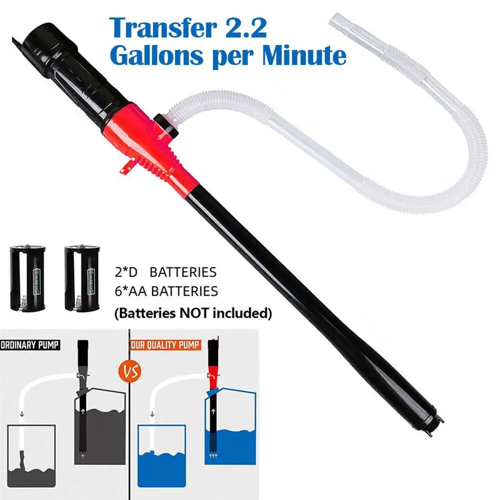 Portable Liquid Transfer Pump Battery Operated Siphon Liquid Extractor Pump 2.2 Gallons Per Min