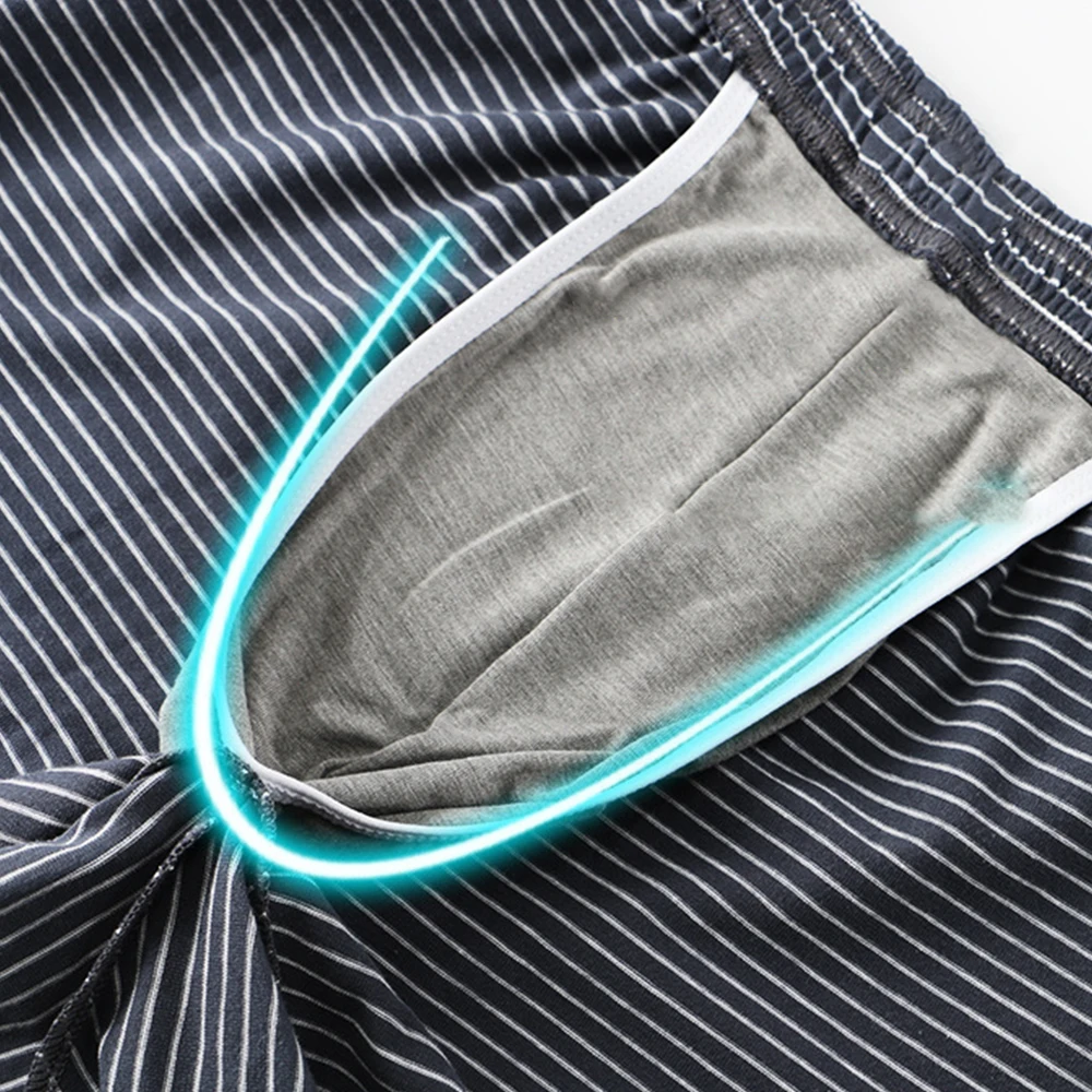 Low-Rise Stripe Boxer Shorts in Black detail 