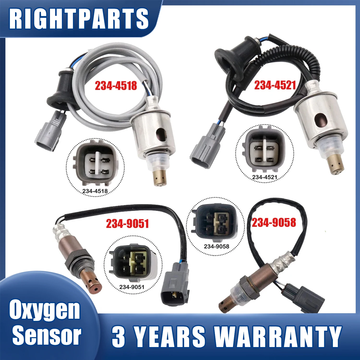 

4pcs Upstream+Downstream Lambda O2 Oxygen Sensor 234-9058 234-9051 234-4521 234-4518 For Lexus IS250 2006 2007 2008 2.5L V6 AWD