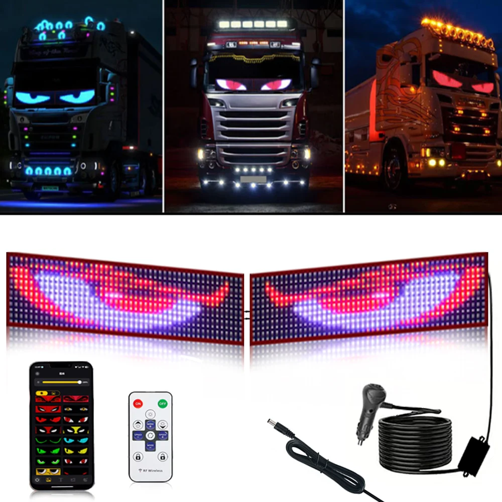Pannello LED Matrice Pixel Fai-da-te per Display, Insegna Animata Programmabile per Camion/Auto, Schermo Flessibile per Pubblicità/Luci Segnaletiche