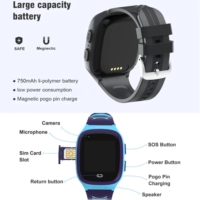 ���ο� ����Ʈ ��ġ Ű�� 4G GPS Wifi Traker ���� ��ȭ SOS Ʈ��Ŀ IP67 ��� ��� Smartwatch ī�޶� �ҳ� �ҳ� ����