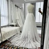Mryarce Sexy Plunging Neck Sleeveless Embroidery Lace Beaded Wedding Dresses Tulle A Line Bridal Gowns 2