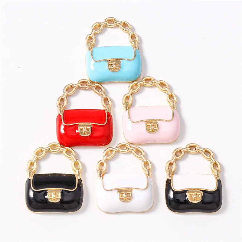 Duarte 20 Teile/los Nette Bunte Emaille Tasche Charms Anhänger für Schmuck Machen Halsketten Ohrringe Armbänder DIY Handwerk Zubehör – Detail 12