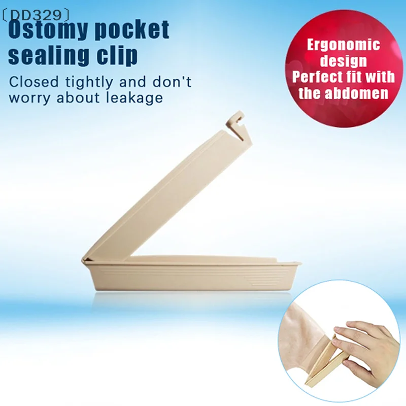 〔DD329〕Ostomy Bag Sealing Clip Reusable Flexible Drainable Pouch Clamp Tail Closure Postoperative Care Tools Colostomy Bag Clip
