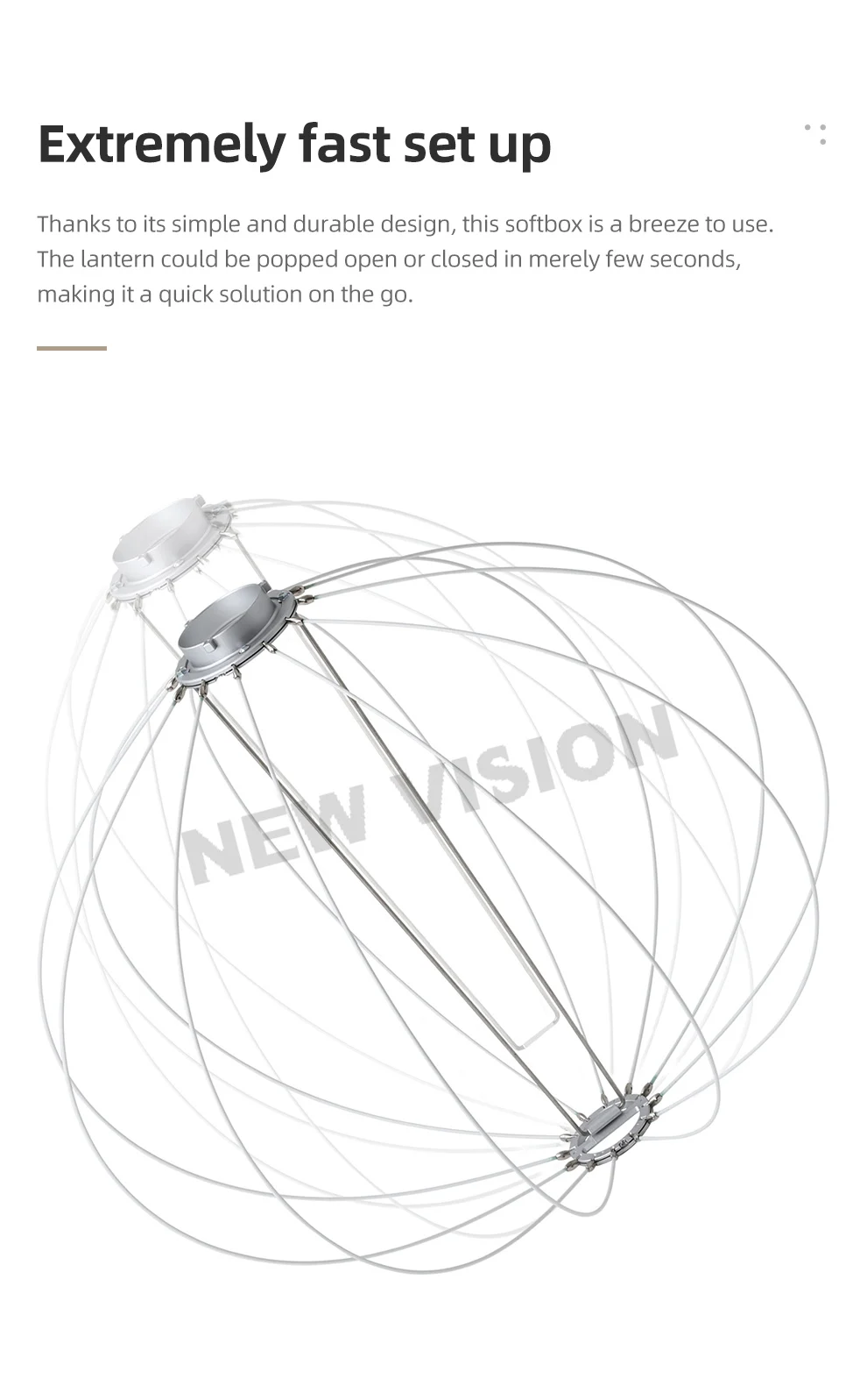 Portable Quick-Install Round Shape Lantern Softbox Light CS-50D 50cm CS-65D 65cm