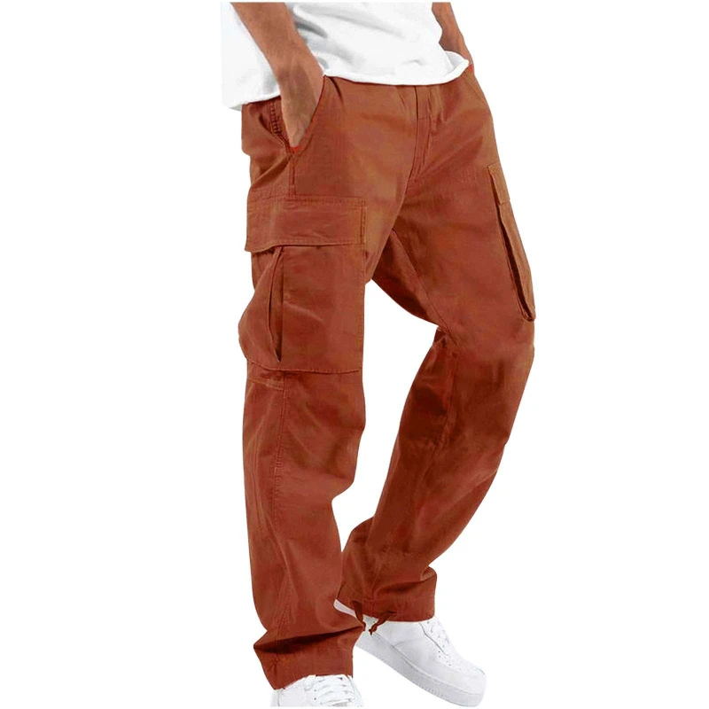 Pantalones Cargo informales para hombre, pantalón largo holgado de combate  con múltiples bolsillos, cintura elástica, XL, 4XL, 5XL, 6XL, ZHAN DI JI,  PU - AliExpress