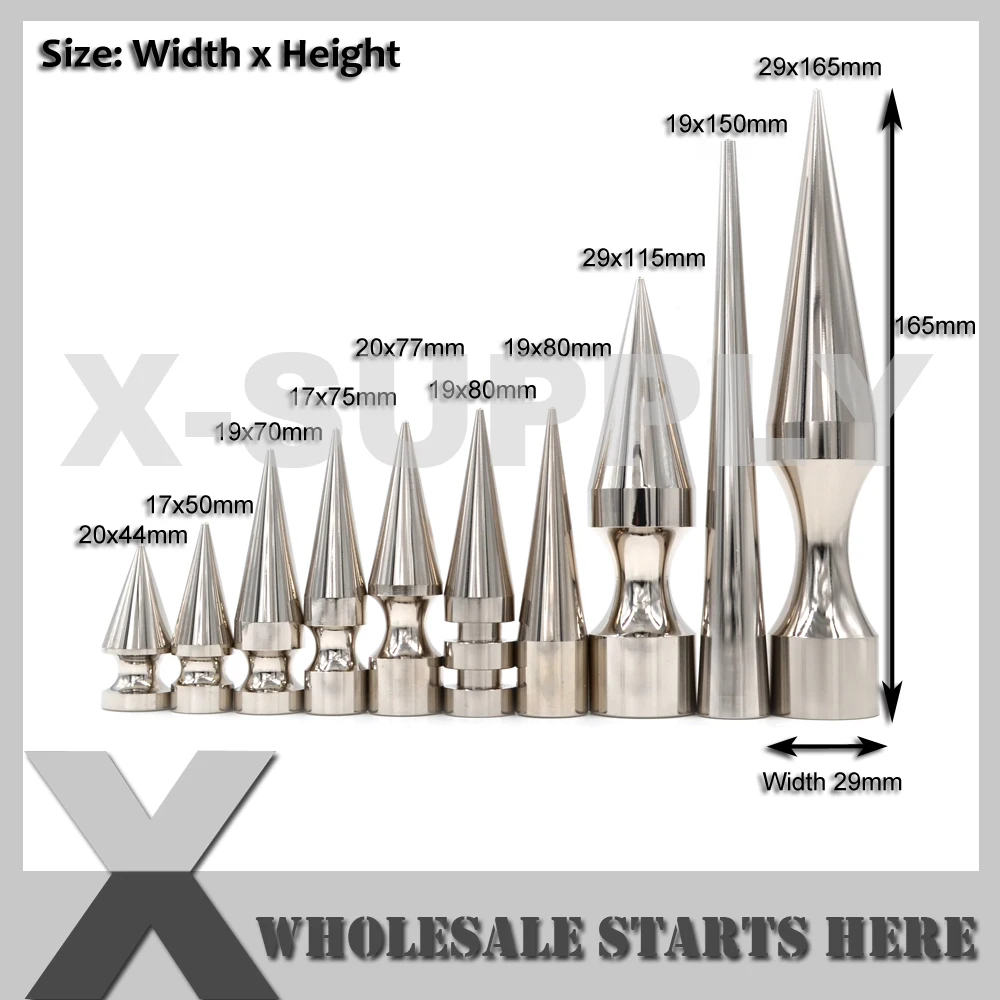 Metal Studs Giant Metal Screw Back Tree Spike Studs Used for Leather Craft,Choker,Hats,Cars,Dog Collar