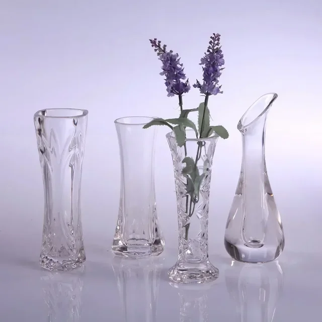 Decorative Vases Transparent Plastic Flower Vase Creative Home Imitation Vase Home Desktop Decoration Vase