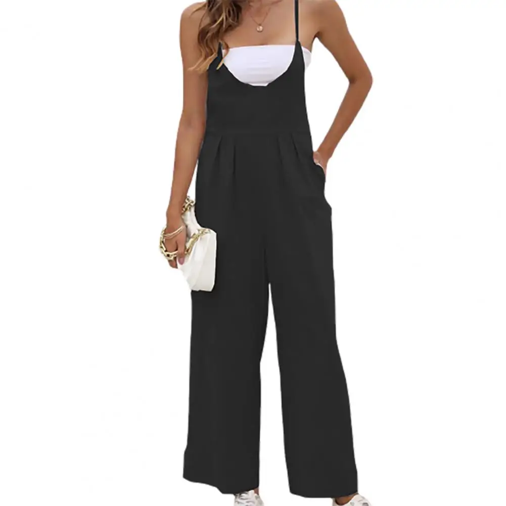 

Jumpsuit Low-cut Backless Women Jumpsuit Loose Summer Overall Female Clothes