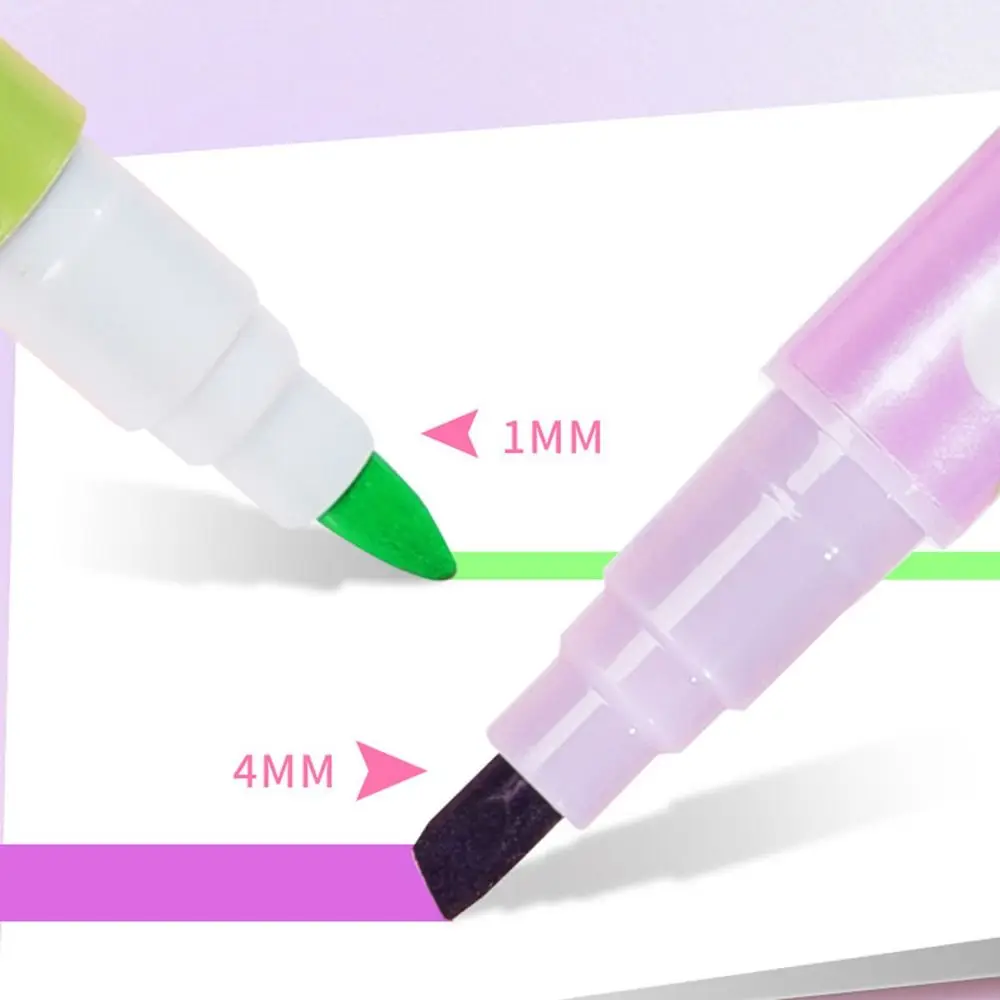 양면 하이라이터 마커 수채화 펜, 학생 일기, 스크랩북, 그림 노트, DIY 교실 만들기, 사무실