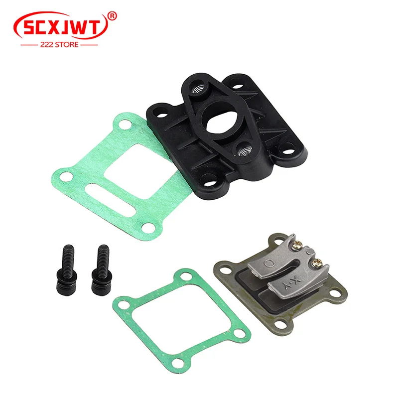 Per 47Cc 49Cc Mini Moto Dirt Pocket Bike Atv Quad Minimoto Go Kart Scooter Reed Valve + Ingresso Collettore Di Aspirazione Guarnizioni