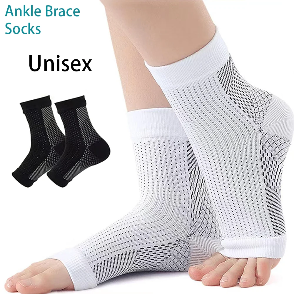 Neuropathy Socks Ankle Protector Anti Fatigue Compression Foot Sleeve Support Brace Socks 1Pair Exercise Sports Protective Gear