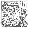 CAT MOMENTS Bold-easy Patterns Coloring Book for Adults Cute Drawing Book Perfect Gift for Party and Birthday 6