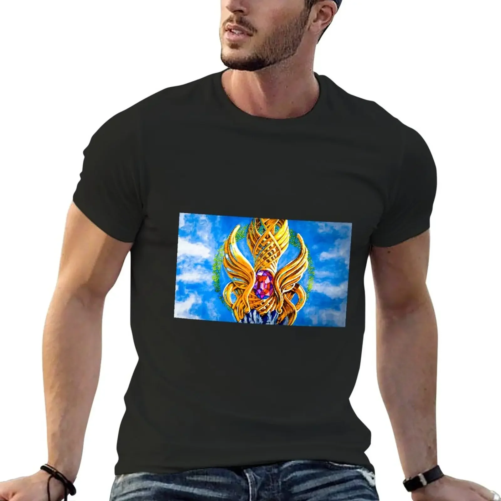 

She-Ra's Crystal Castle Watercolor Painting T-Shirt sports fans plus size tops summer top clothes for men