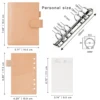 Moterm Full Grain Veg Tan Leather Personal Size Luxe 2.0 Rings Planner Notebook with 30MM Rings Agenda Organizer Diary Journal 2