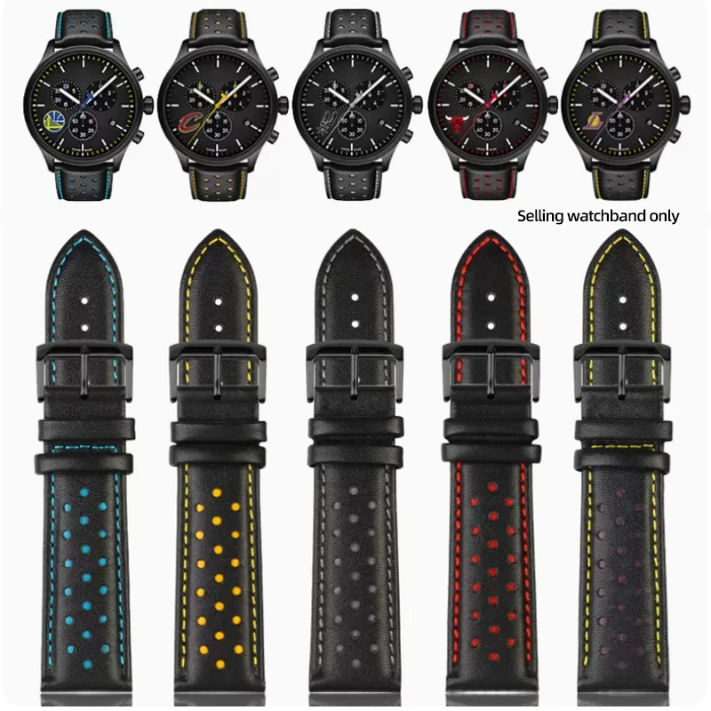 Cinturino Per Orologio In Vera Pelle Per Tissot Speed Series Nba Joint T116.617 Lakers Warriors Watch Band 22Mm