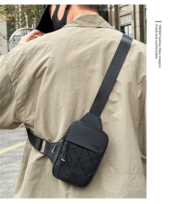 New Universal Crossbody Small Bag Casual Rhombus Grid Shoulder Fashion Mobile Phone Breast Bag Premium Crossbody Bag