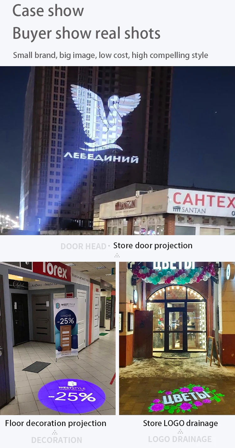 Description Picture 6 of itemNational Day Weddings Projection Lamp Waterproof  Rotating  Customization for Major Festivals Logo Advertising Projector