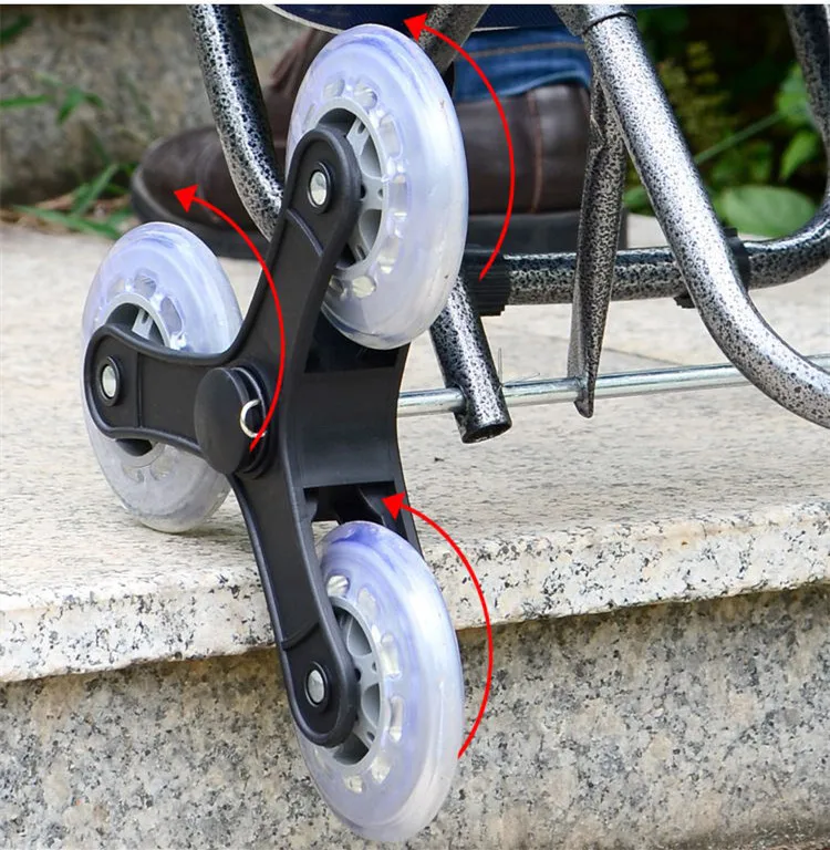 Six-wheel Folding Shopping Cart Fold Trolley Cart Portable Household Elderly Shopping Easy Uphill Home Useful Tool Garden