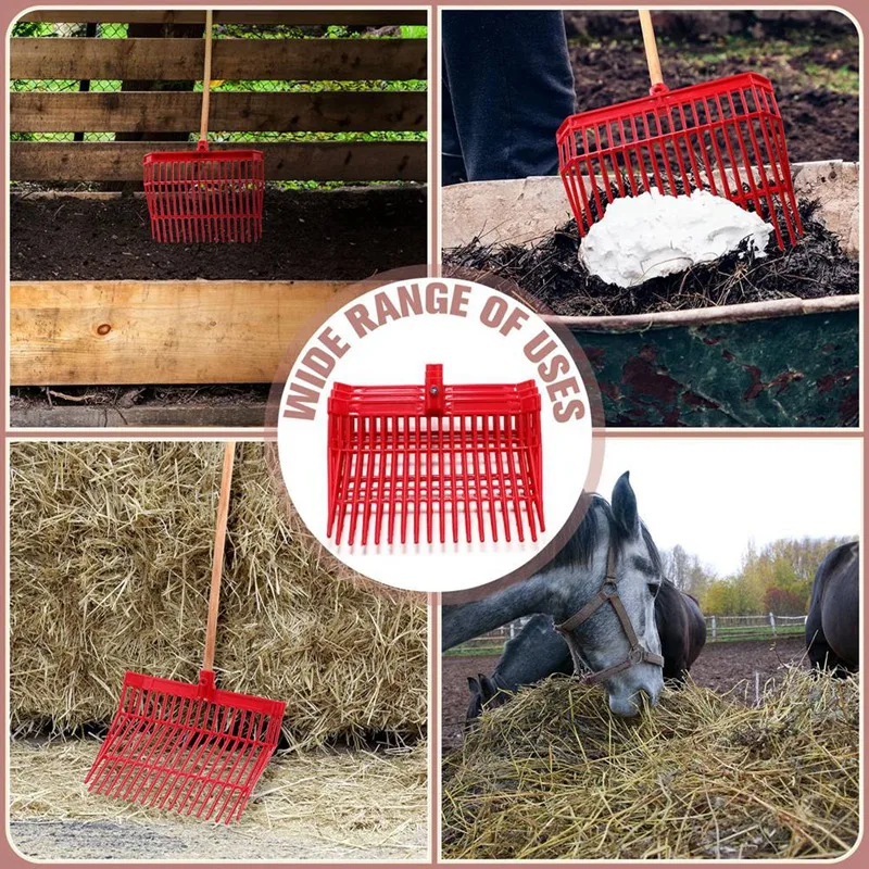 Manure Fork Replacement Head, Pitchfork Head, Horse Manure Rake, For Picking Up Manure, Stable Waste Removal Easy To Use 2