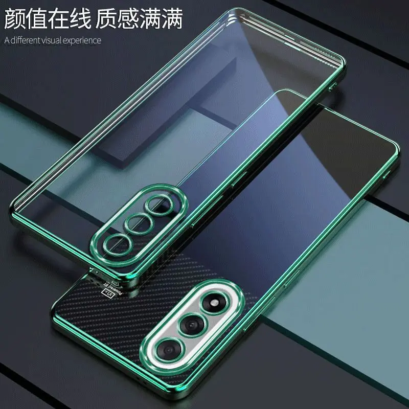 Ultra-Thin Plating TPU Phone Case with Electroplating Transparent Back Cover