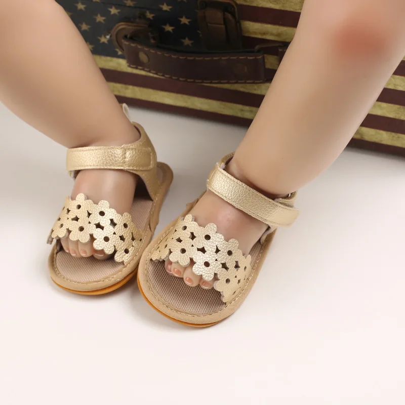 Newborn Infant Baby Girls Summer Sandals Toddler Baby Shoes Non-slip First Walkers Breathable Princess Shoes