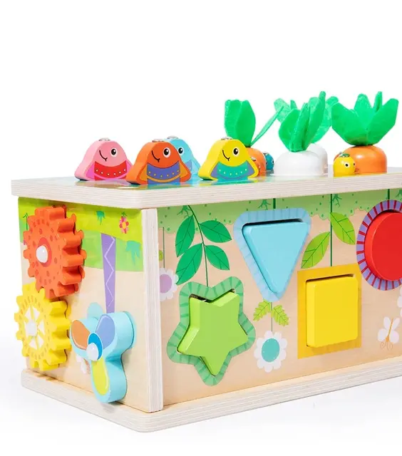 Giocattolo Montessori Scatola Dei Fazzoletti - Sensoriale Per Bambini 6-12 Mesi, Con Sciarpe Colorate