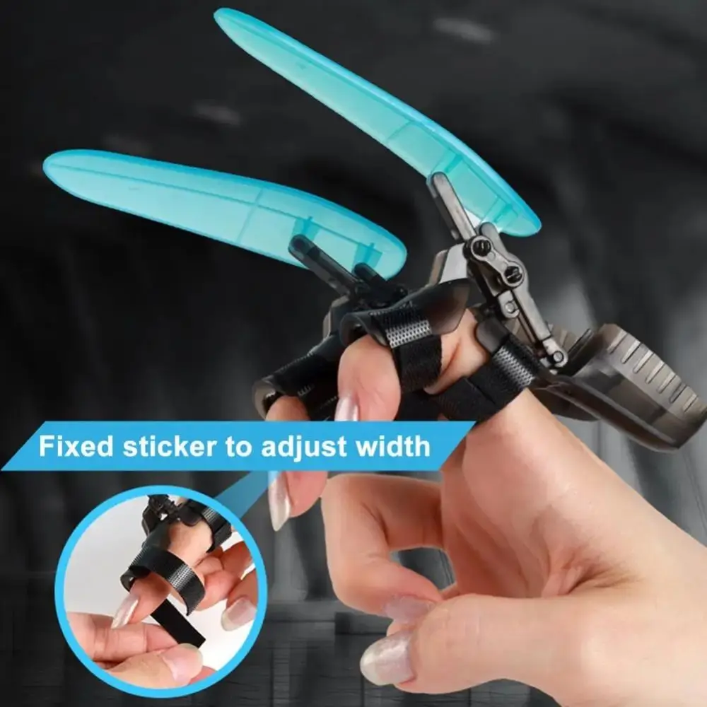 3pcs 3D Assembly Retractable Mechanical Claws Luminous Transparent Glowing Wolf Claws Cool Adjustable Finger Wolverine Claws