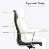 High Back Classic Genuine Leather Office Chair Ergonomic Office Chair Adjustable Swivel Leather Computer Desk Gaming Chair 4