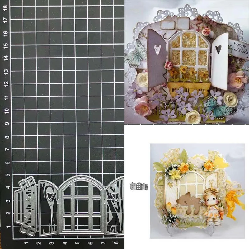 

Heart Window Flower Metal Cutting Dies DIY decoration Embossing Handicrafts Template Scrapbook paper card craft Dies mould