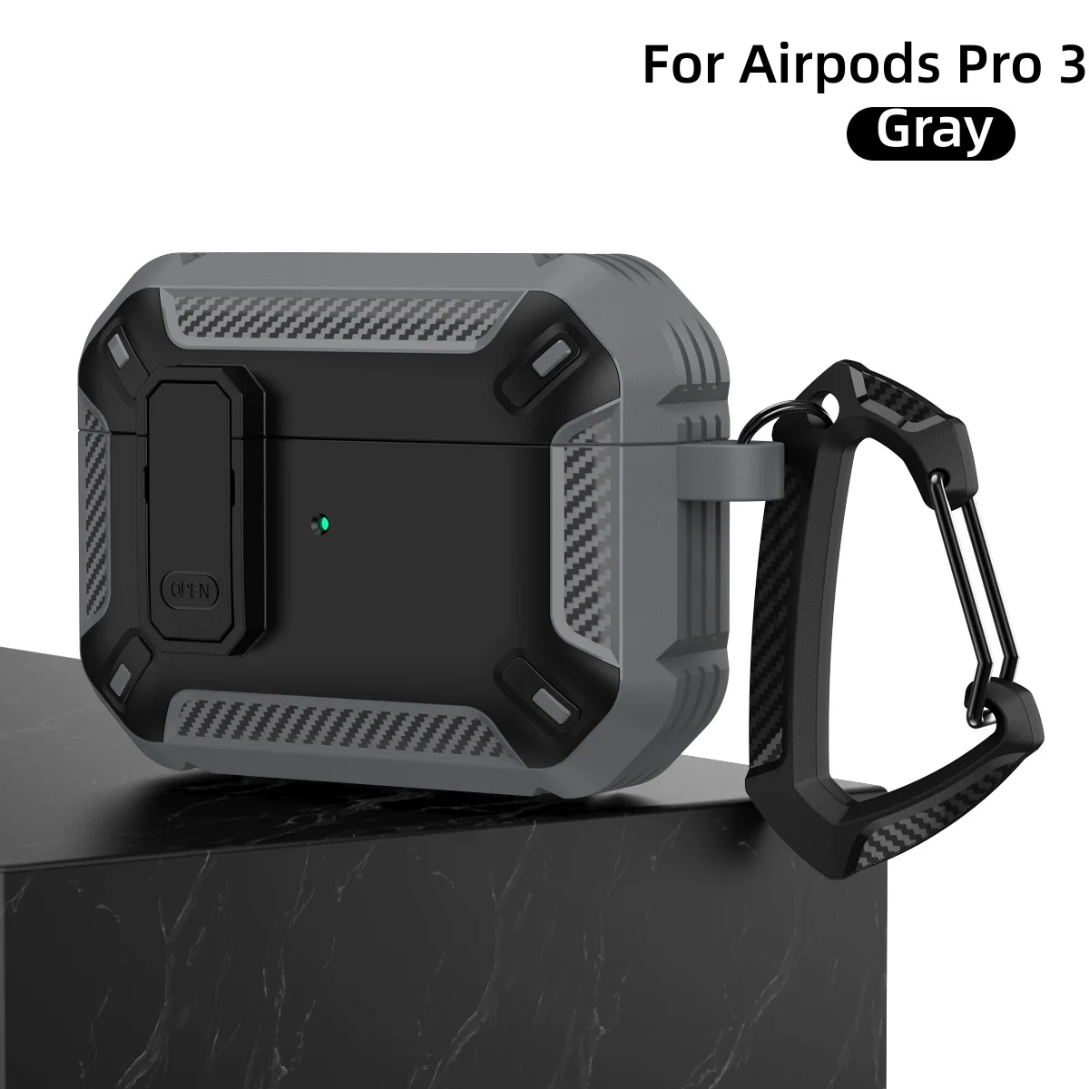 Secure Lock Protective AirPods Case with Cleaning Kit & Keychain