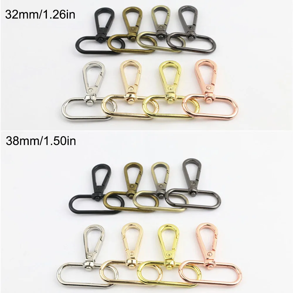 Oval Swivel Lobster Clasp Hook Set - 10Pcs, Adjustable Bag Strap and Keychain Accessory