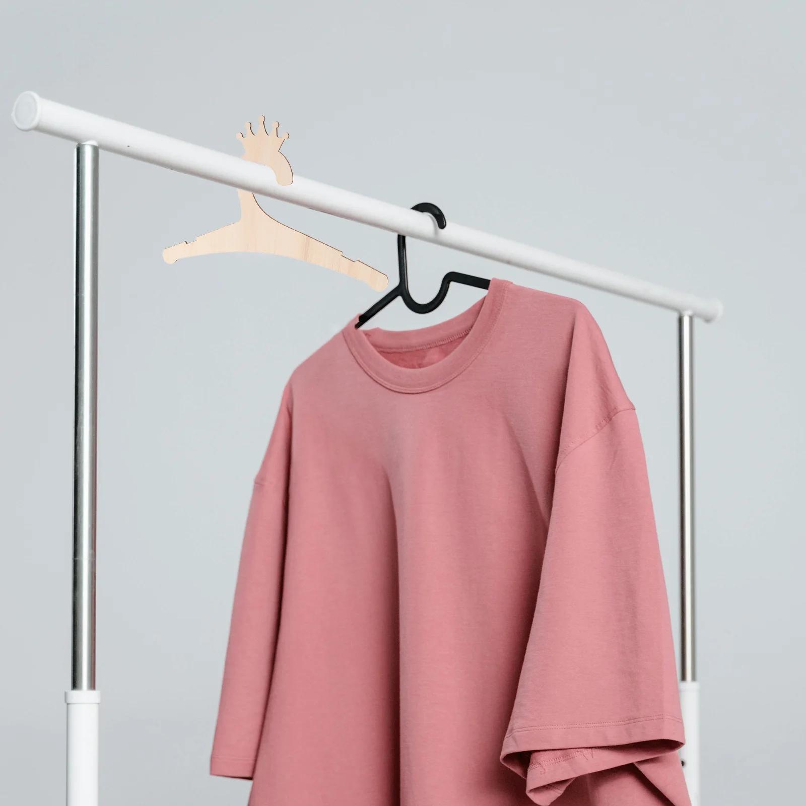 5 PCS Wooden Children's Clothes Hanger Kids Coat Hangers Childrens Organizer Baby for Closet