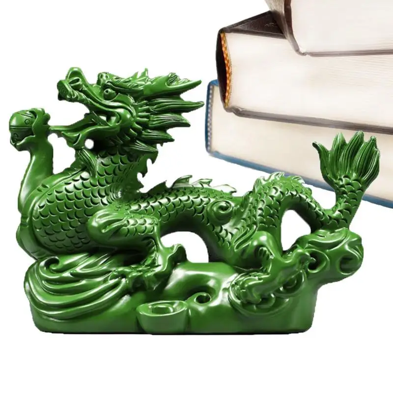 

2024 Новогодняя деревянная Китайская Статуя Дракона фэн-шуй для офиса, дома, настольное украшение, строительные украшения