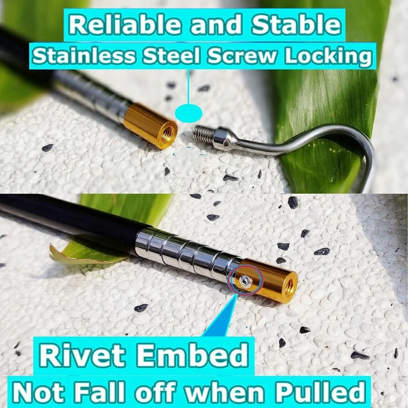 Snake Hook Reptile Catcher Stick Pole Snake Handling Tool Kit For Rattlesnakes Python Copperhead Removal Catching snake catching tool