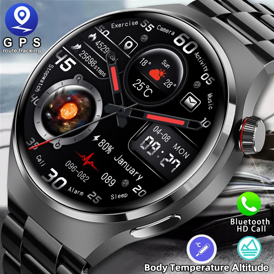 GT4 Pro Smart Watch Men 1.6 inch HD Screen BT Call Compass NFC 100+ Sprots  Watch4 Waterproof Smartwatch for Huawei IOS Xiaomi